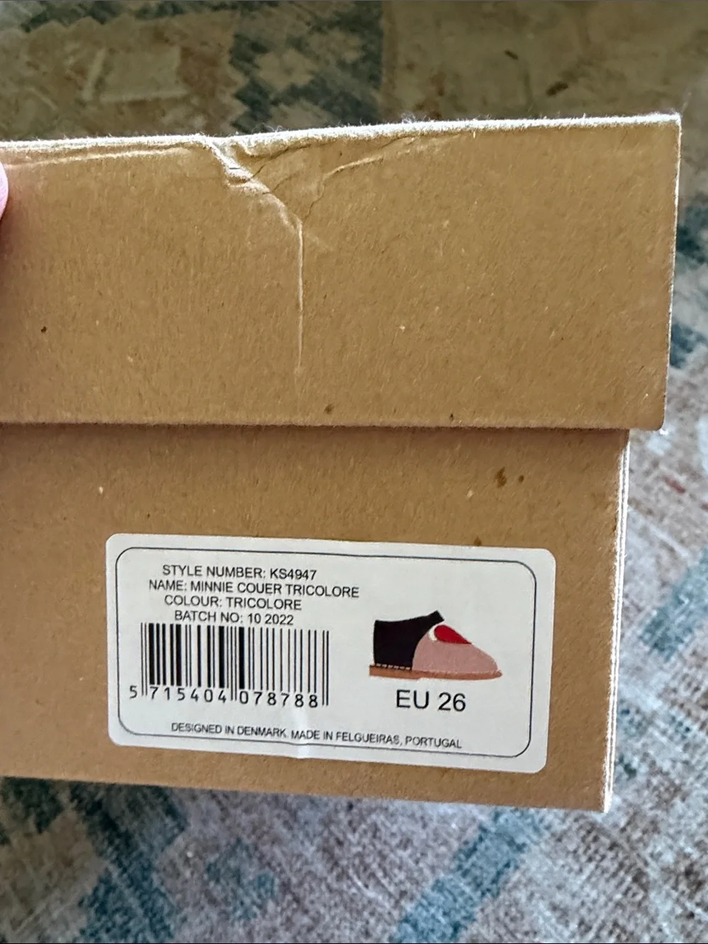 NIB $135 Konges Sløjd Minnie Coeur Tricolore Shoe EU 26, US 9.5